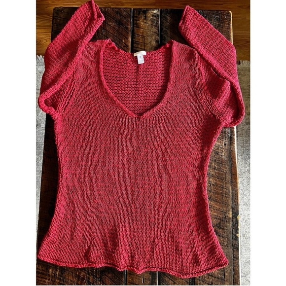 Chicos size 3 red knit sweater - Picture 9 of 12